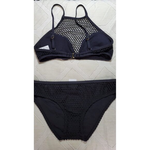KENNETH COLE SWIMWEAR BIKINI SET WOMANS MEDIUM COLOR BLACK MSRP$123.00 - Picture 4 of 12